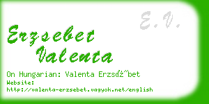 erzsebet valenta business card